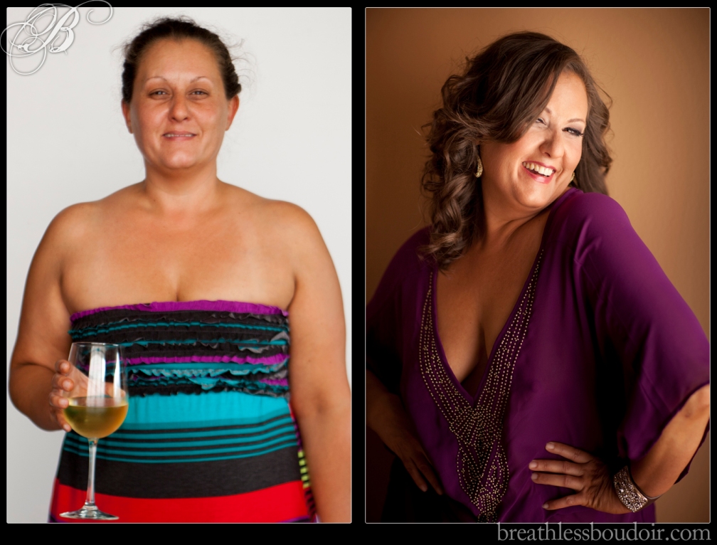 before and after boudoir transformation