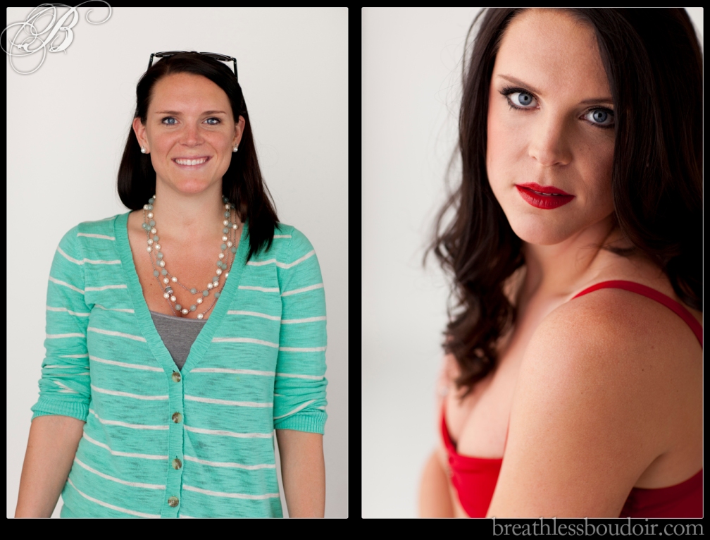 before and after makeover transformation©2013 Breathless Boudoir